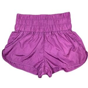 Free People‎ FP Movement Way Home Shorts Large Violet Pink Athletic Lined Briefs